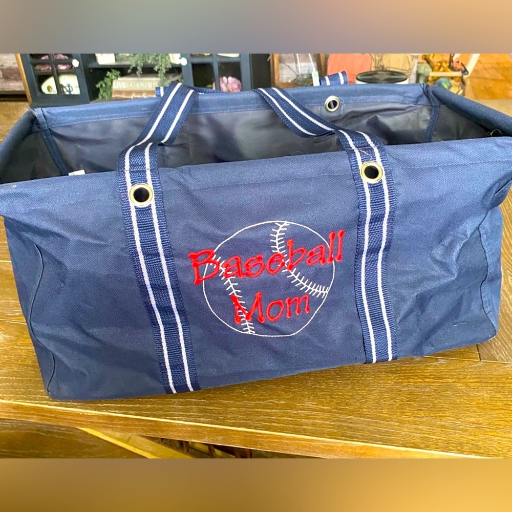 Baseball mom tote